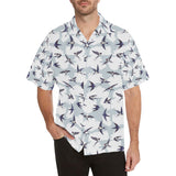 Swallow Pattern Print Design 05 Men's All Over Print Hawaiian Shirt (Model T58)