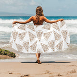 Hand drawn pizza pattern Beach Towel