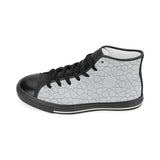 arabic star pattern Women's High Top Canvas Canvas Shoes Black