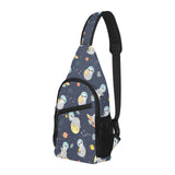 Cute sloth astronaut star planet rocket pattern All Over Print Chest Bag