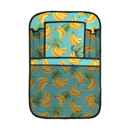 Banana Palm Leaves pattern background Car Seat Back Organizer