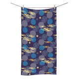 Blue japanese pattern cloud wave flower Bath Towel