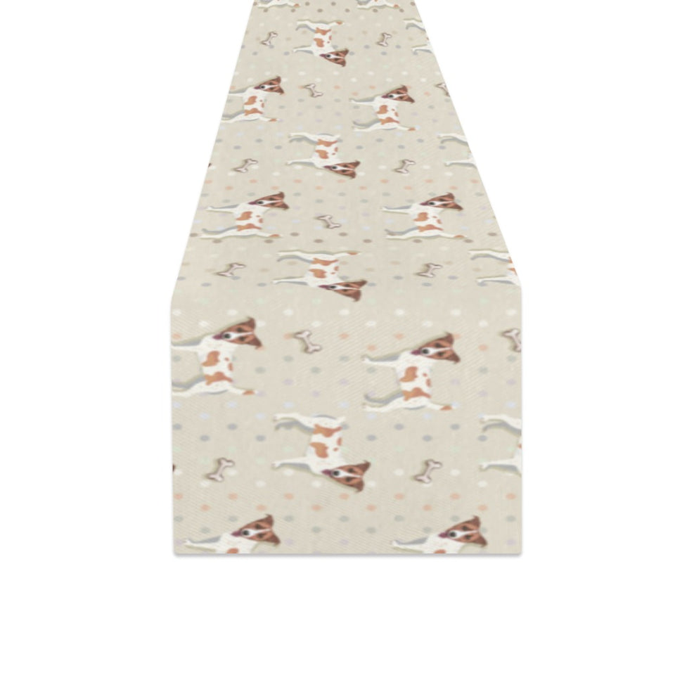 Jack Russel Pattern Print Design 02 Table Runner