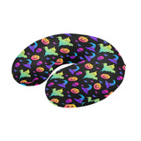 Colorful halloween background U-Shaped Travel Neck Pillow
