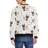 Cute Chihuahua dog pattern Men's Crew Neck Sweatshirt