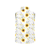 beautiful sunflowers pattern Women's Padded Vest