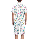 Candy design pattern Men's V-Neck Short Pajama Set