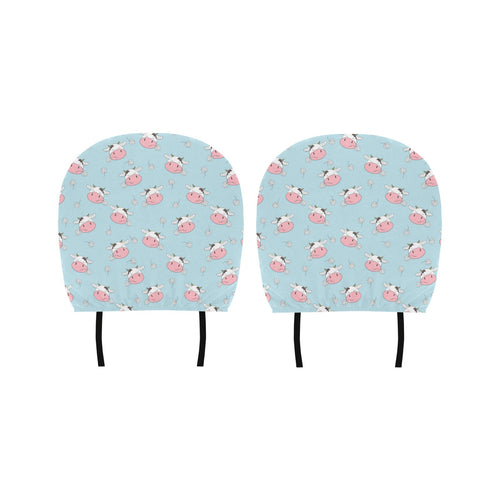 Cute cow flower pattern Car Headrest Cover