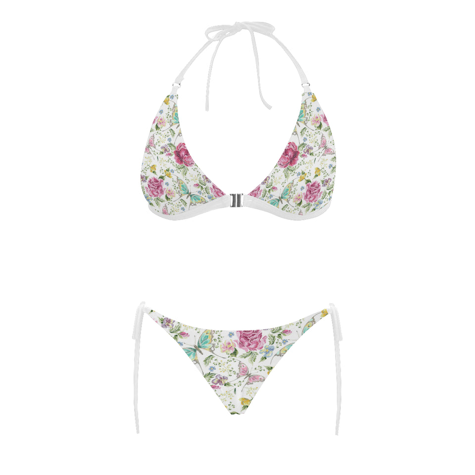 Hand drawn butterfly rose Sexy Bikinis Two-Piece Swimsuits