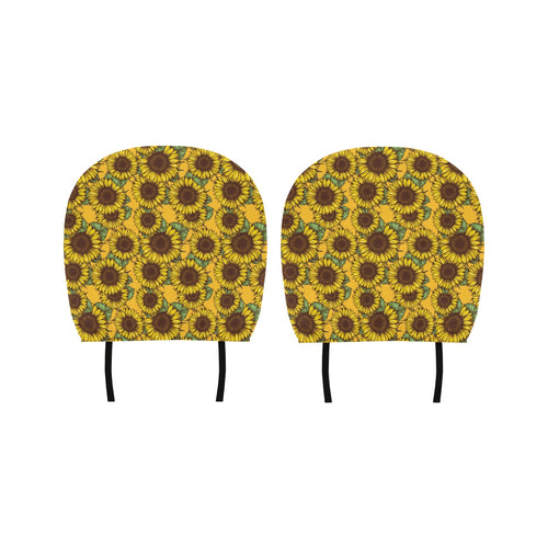 Sunflower pattern Car Headrest Cover