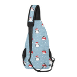 Cute penguin christmas snow pattern All Over Print Chest Bag