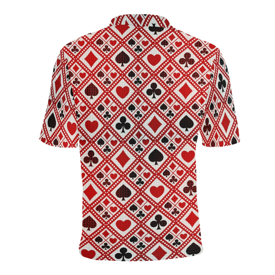 Casino Cards Suits Pattern Print Design 03 Men's All Over Print Polo Shirt