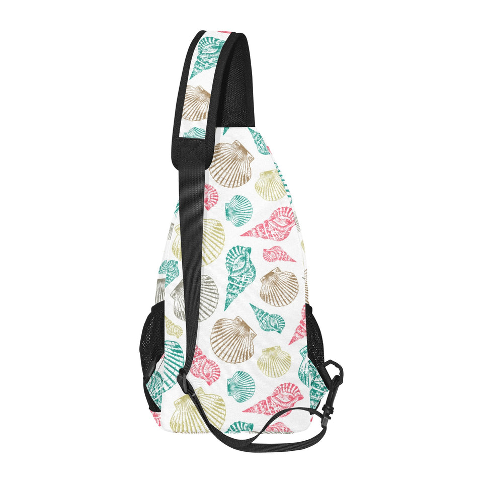 Colorful shell pattern All Over Print Chest Bag