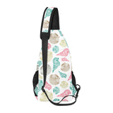 Colorful shell pattern All Over Print Chest Bag