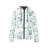 Crocodile diver pattern Women's Padded Hooded Jacket