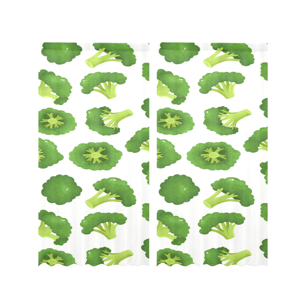 Cute broccoli pattern Gauze Curtain