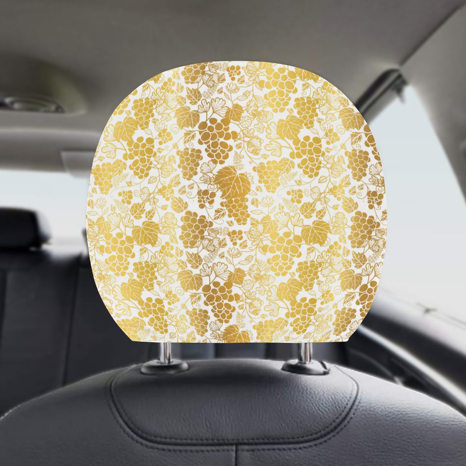 Gold grape pattern Car Headrest Cover