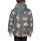 Cute koala pattern Kids' Boys' Girls' Padded Hooded Jacket