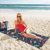 colorful space pattern planet star Beach Towel