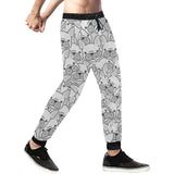 Cute french bulldog head pattern Unisex Casual Sweatpants