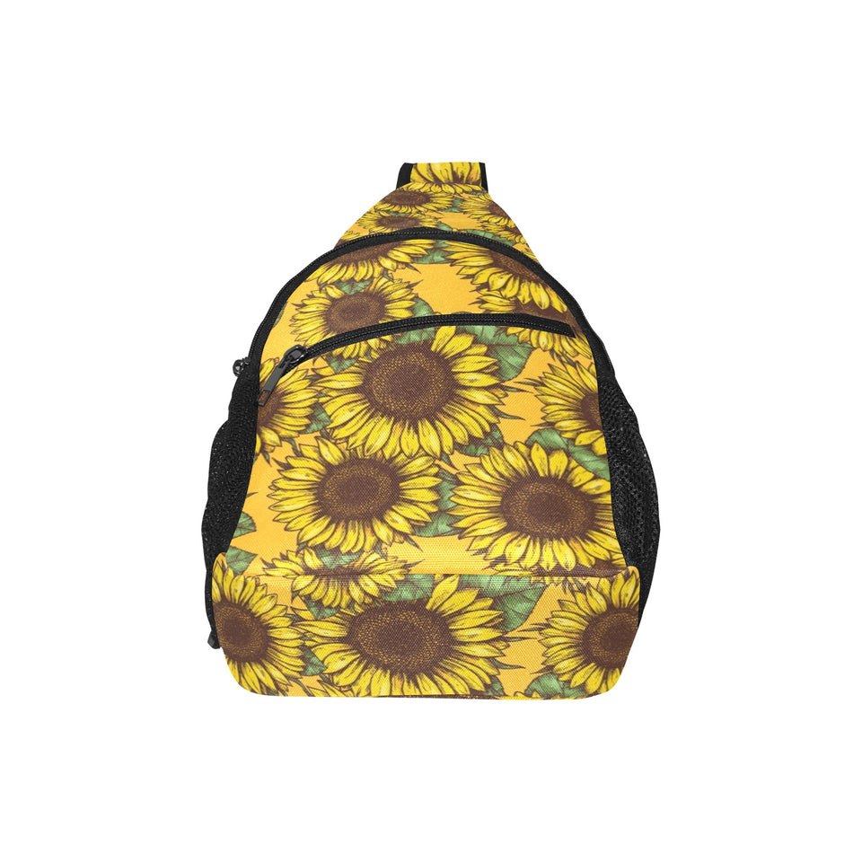 Sunflower pattern All Over Print Chest Bag