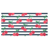 Hand drawn cherry pattern striped background Tablecloth