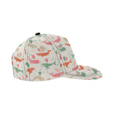 Cute whale pattern All Over Print Snapback Cap