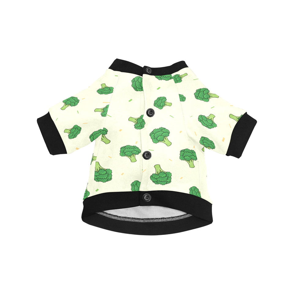 Broccoli pattern All Over Print Pet Dog Round Neck Fuzzy Shirt