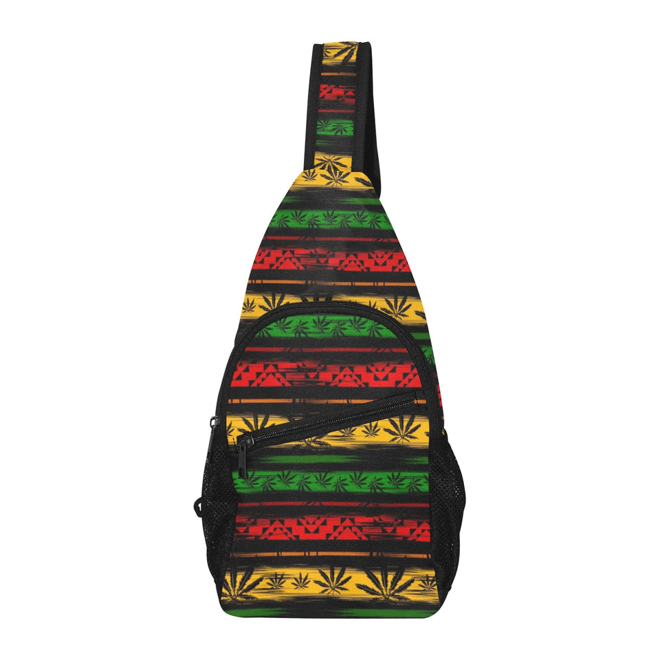 Canabis Marijuana Weed Pattern Print Design 04 All Over Print Chest Bag