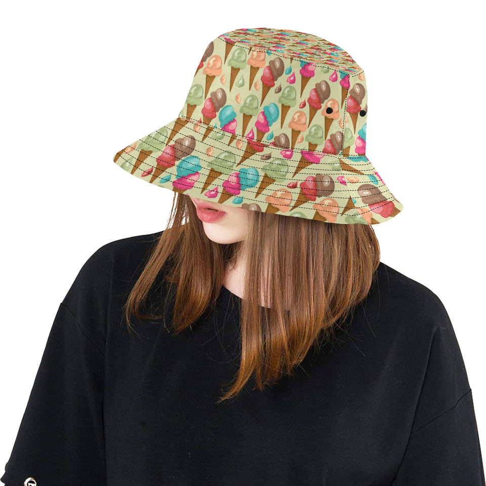 Colorful ice cream pattern Unisex Bucket Hat