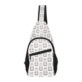 Hippopotamus Pattern Print Design 05 All Over Print Chest Bag
