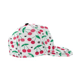 cherry pattern white background All Over Print Snapback Cap