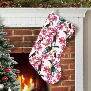 Toucan flower design pattern Christmas Stocking