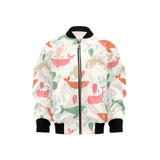 Cute whale pattern Kids' Boys' Girls' Bomber Jacket