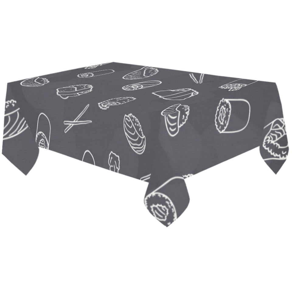 sushi pattern black background Tablecloth