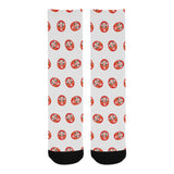 Daruma japanese wooden doll pattern Crew Socks