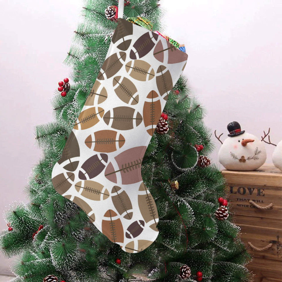 American football ball pattern Christmas Stocking
