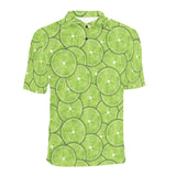 Slices of Lime pattern Men's All Over Print Polo Shirt