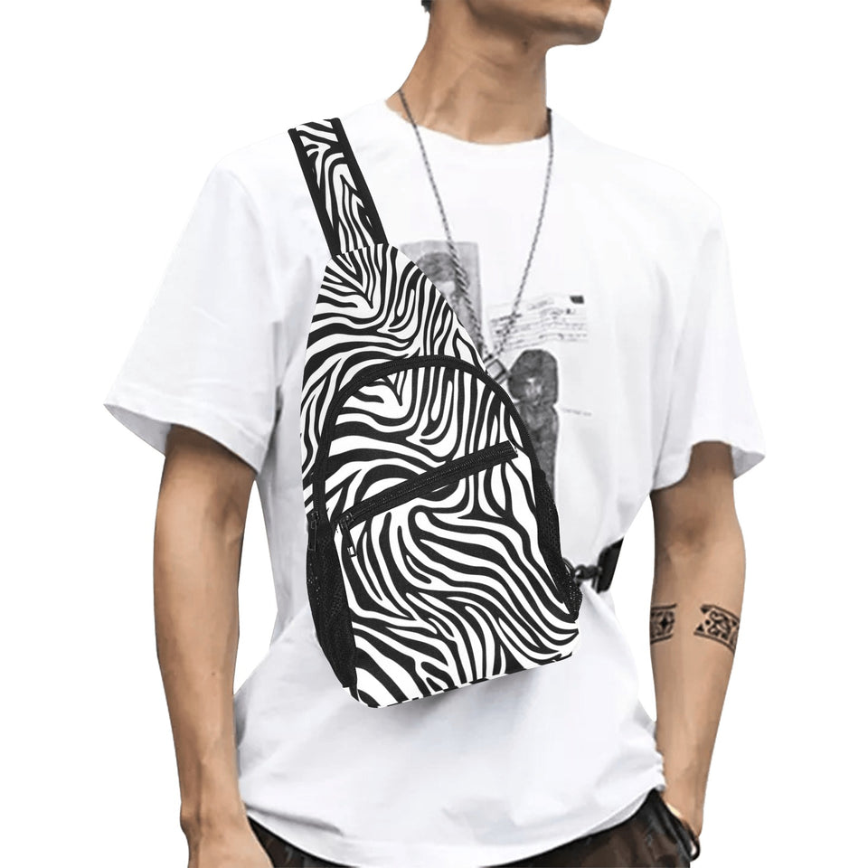 Zebra skin pattern All Over Print Chest Bag