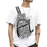 Zebra skin pattern All Over Print Chest Bag