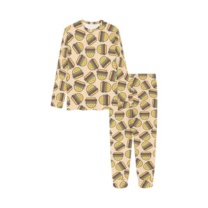 Hamburger Pattern Print Design 01 Kids' Boys' Girls' All Over Print Pajama Set