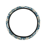 Sea turtle Polynesian Tribal design pattern Car Steering Wheel Cover