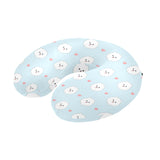 White cute pomeranian pattern U-Shaped Travel Neck Pillow