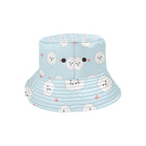 White cute pomeranian pattern Unisex Bucket Hat