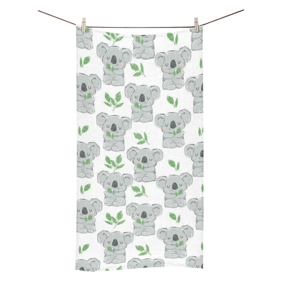 Hand drawn Koala leaves pattern Bath Towel