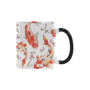 Watercolor fancy carp pattern Morphing Mug Heat Changing Mug