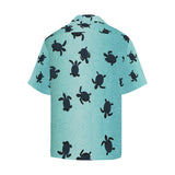 Sea turtle with blue ocean backgroud Men's All Over Print Hawaiian Shirt