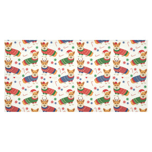 Corgi Christmas Pattern Tablecloth