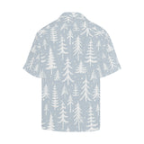 Christmas tree winter forest pattern Men's All Over Print Hawaiian Shirt