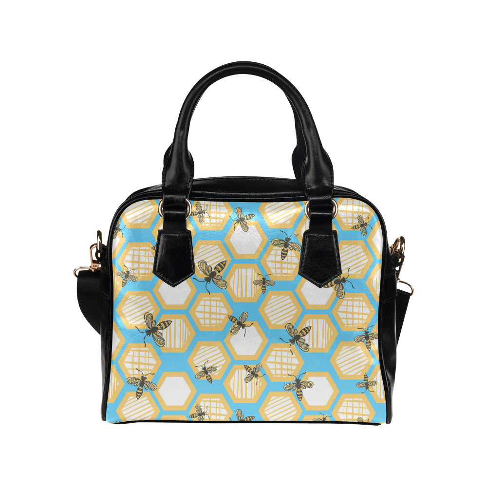 Bee honeycomb pattern Shoulder Handbag